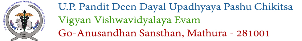 duvasu mathura – Pandit Deen Dayal Upadhyaya Pashu Chikitsa Vigyan Vishwavidyalaya Evam Go-Anusandhan Sansthan