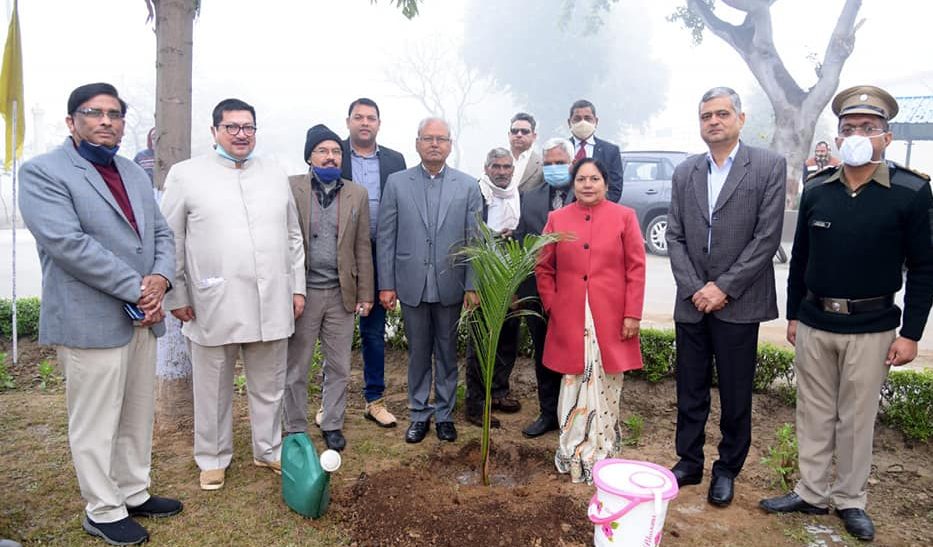 Plantation on the Occasion of 72nd Republic Day at DUVASU, Mathura on 26th Jan 2021