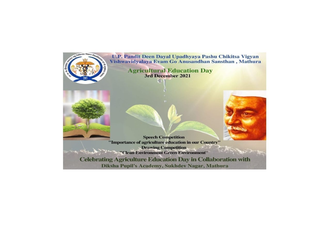 DUVASU, Mathura Celebrating Agriculture Education Day 3rd December 2021