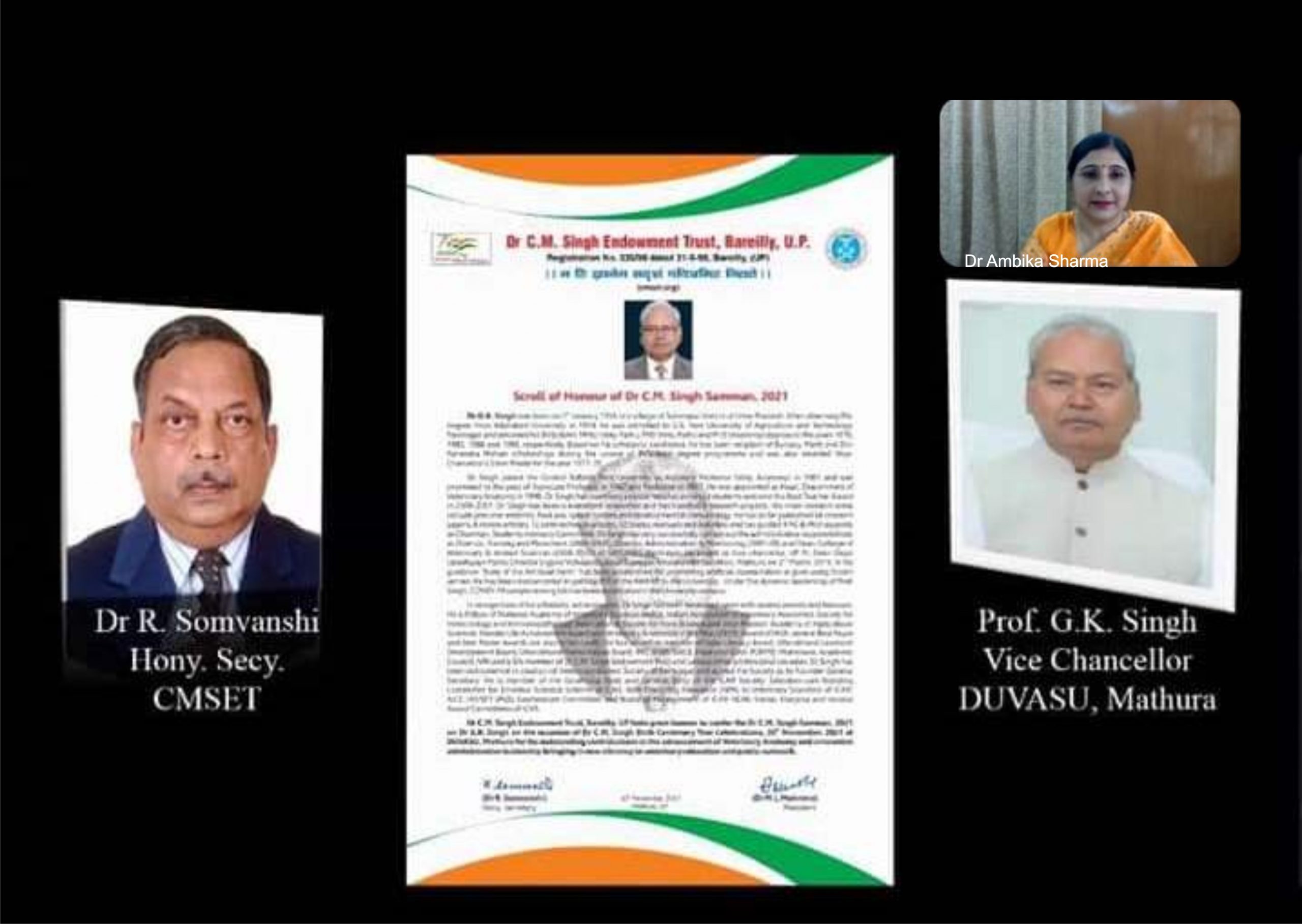Glimpses of Dr C.M.Singh Birth Centenary Year Celebrations and International Webinar