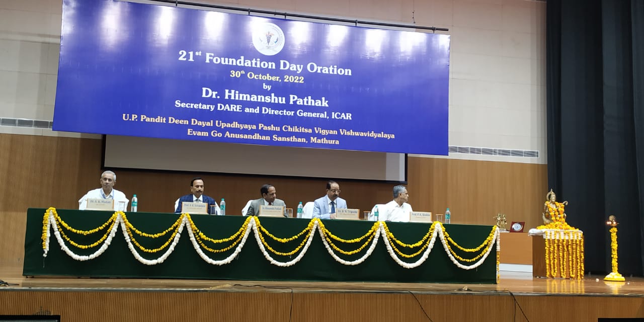 21st Foundation Day Oration 30th October, 2022 By Dr. Himanshu Pathak DG, ICAR