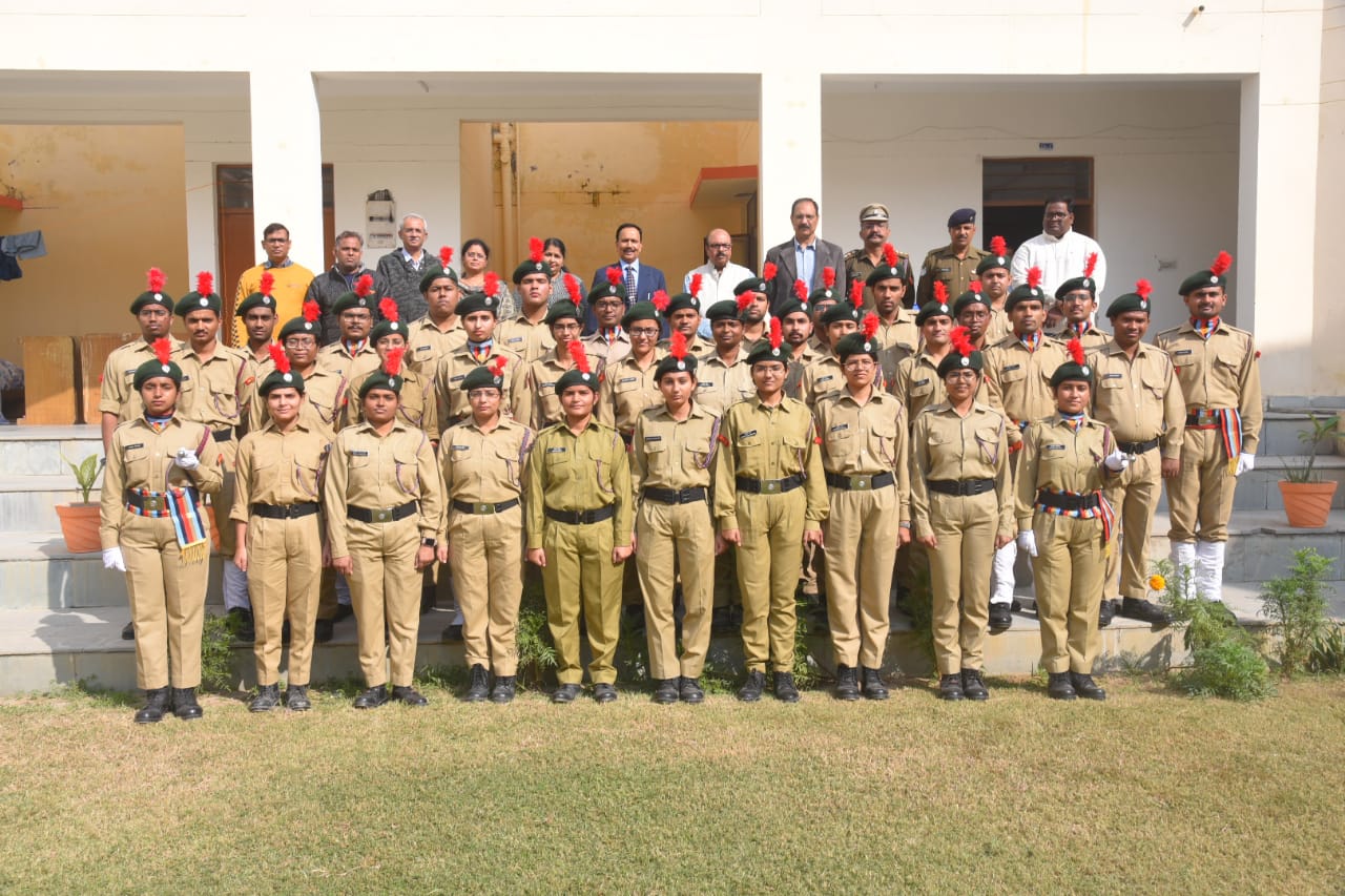 Blood donation camp organised by the the NCC unit of the university on NCC Day 29th November 22