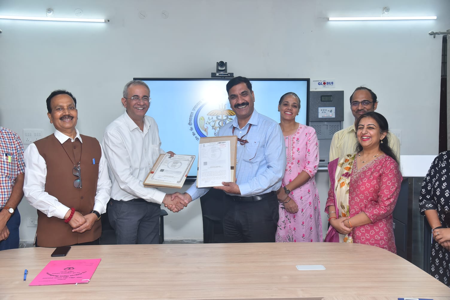 DUVASU, Mathura signs MOU with Central Council for Research in Homeopathy (CCRH), New Delhi on 16.10.2023.