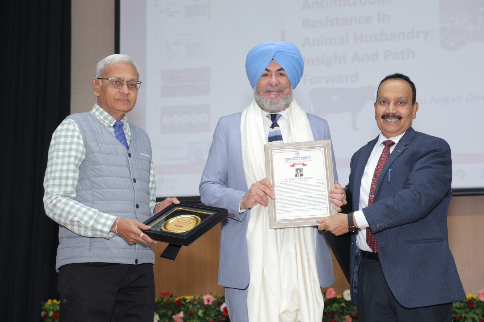 Chellappa Memorial Oration Award to Prof. J. P. S. Gill during ISVPTCON-2024