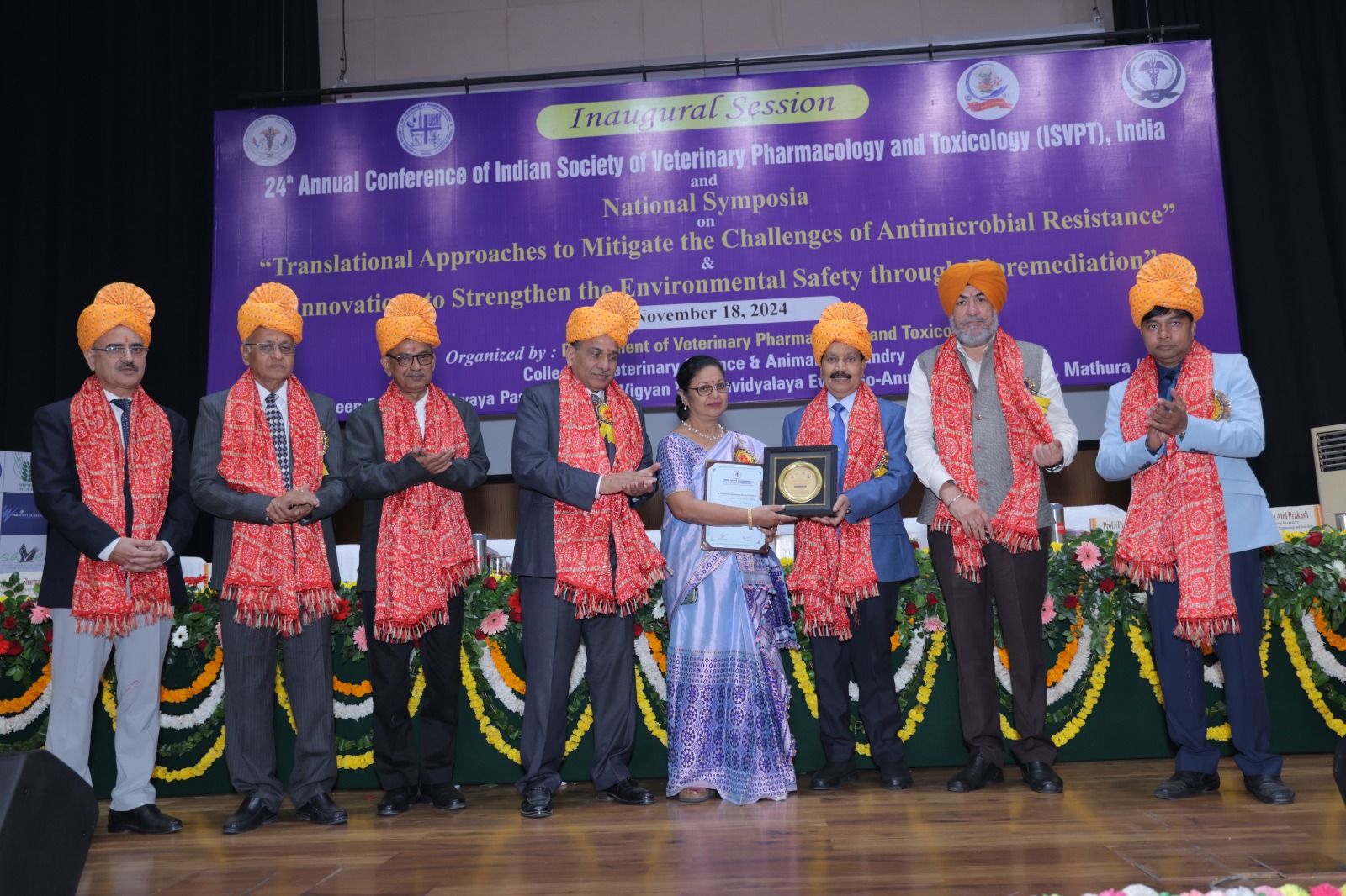 ISVPT Society Award Presented by Prof. A. K. Srivastava (Hon’ble Vice Chancellor) during ISVPTCON-2024