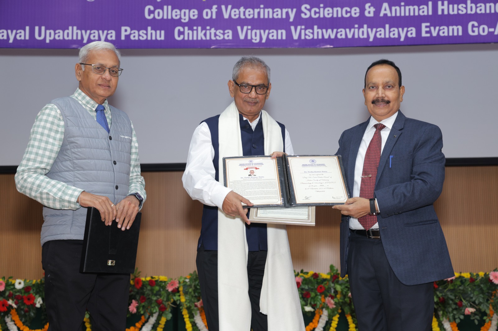 Prof. M Sabir Oration Award presented by Prof. A. K. Srivastava (Hon’ble Vice Chancellor) to Dr. T. K. Datta, Director, ICAR_CIRB, Hisar